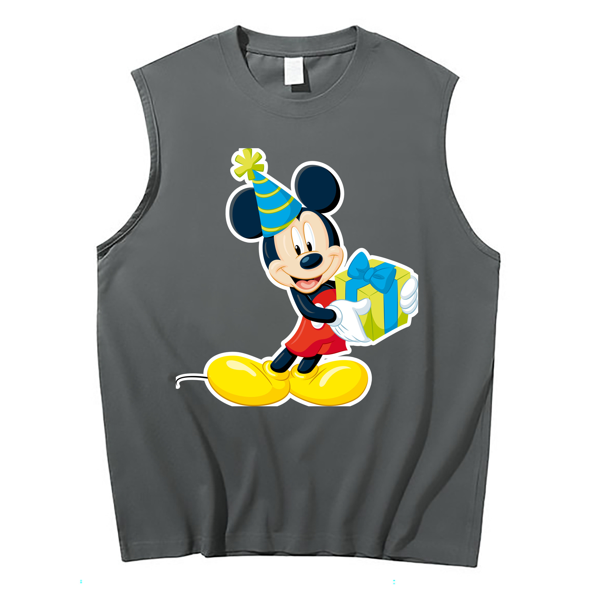 ミッキーマウス Mickey Mouse コットン100％タンクトップ（フロントプリント）